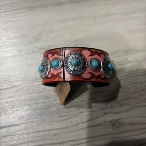 Story by Davinci Western Concho Turquoise Cuff Bracelet NWT